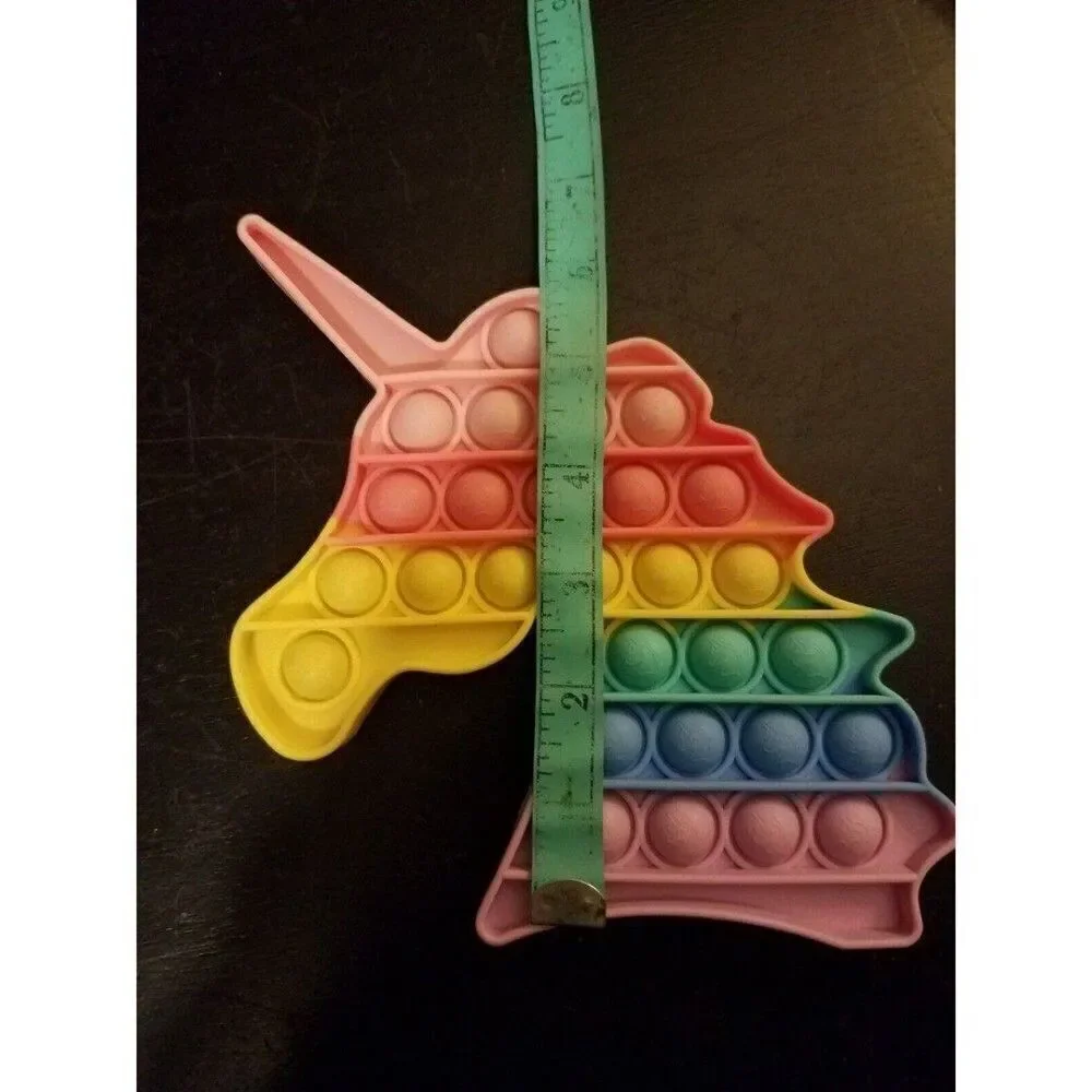 Fidget Toy Pastel Rainbow Unicorn Push Pop Bubble Pastel Rainbow Sensory
